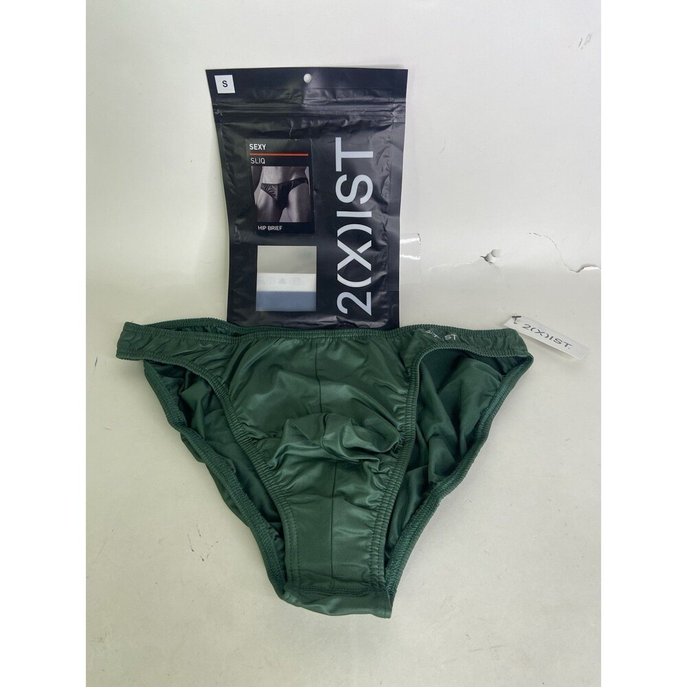 2xist Sexy Sliq Hip Brief Underwear Hunter Green Mens Size S